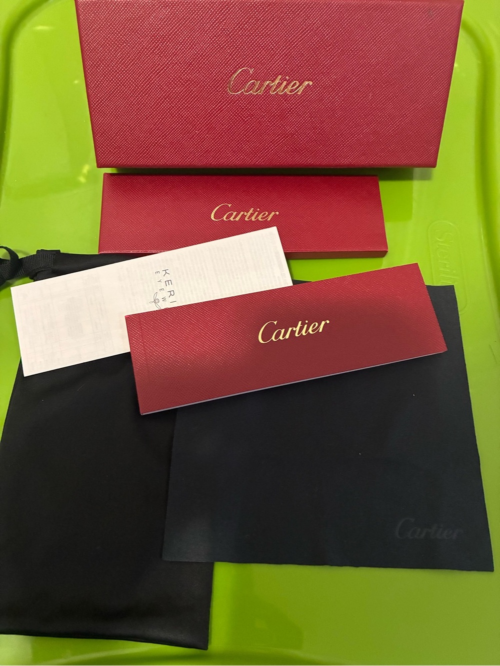 AUTHENTIC Cartier  unisex  Gold Frame Brown Lens Pilot Sunglasses love - Picture 10 of 17